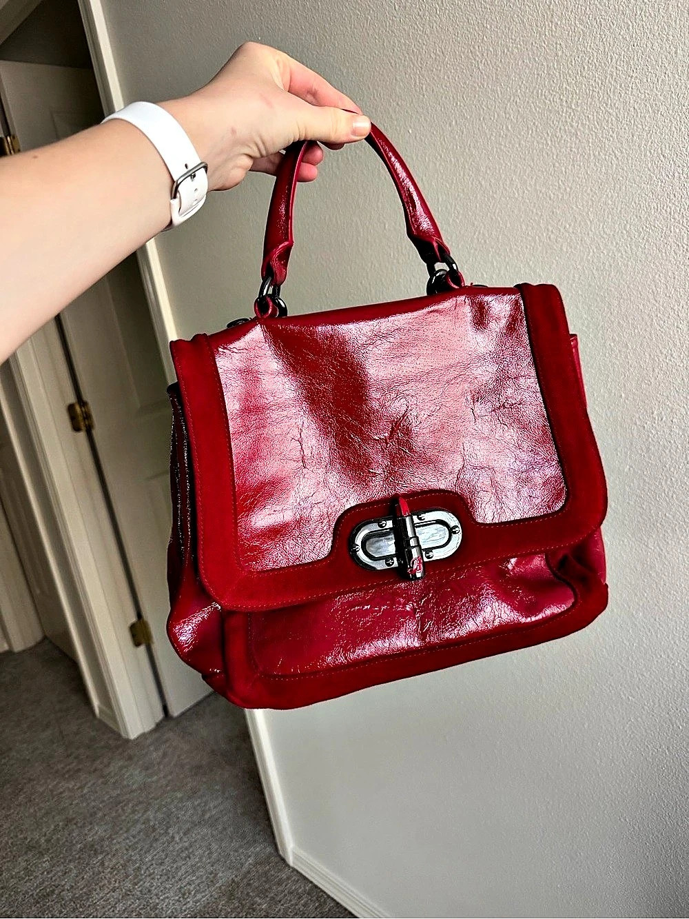 Betsey Johnson Red Satchel